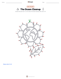 The Ocean Cleanup printable worksheet preview