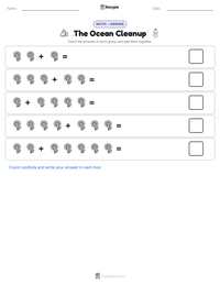 The Ocean Cleanup printable worksheet preview