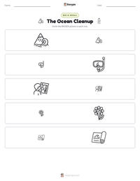 The Ocean Cleanup printable worksheet preview