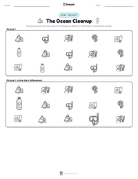 The Ocean Cleanup printable worksheet preview