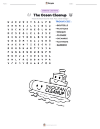 Aperçu de la feuille de travail imprimable The Ocean Cleanup