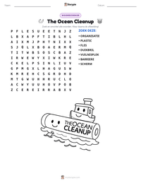 The Ocean Cleanup afdrukbare werkblad voorbeeld