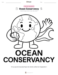 Aperçu de la feuille de travail imprimable Ocean Conservancy