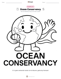 Ocean Conservancy afdrukbare werkblad voorbeeld