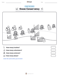 Ocean Conservancy printable worksheet preview