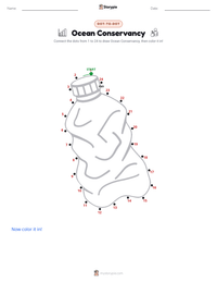 Ocean Conservancy printable worksheet preview