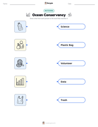 Ocean Conservancy printable worksheet preview