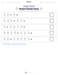 Ocean Conservancy afdrukbare werkblad voorbeeld