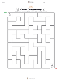 Ocean Conservancy printable worksheet preview