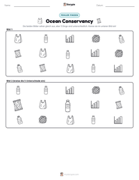 Ocean Conservancy druckbare Arbeitsblatt Vorschau