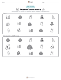 Ocean Conservancy printable worksheet preview