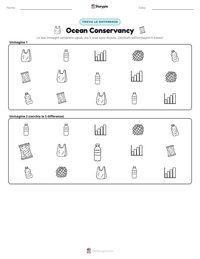 Anteprima della scheda stampabile di Ocean Conservancy