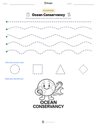 Ocean Conservancy druckbare Arbeitsblatt Vorschau
