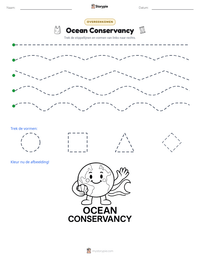Ocean Conservancy afdrukbare werkblad voorbeeld