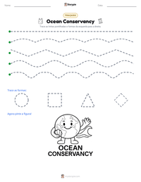 Prévia da folha de atividades imprimível Ocean Conservancy