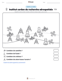 Aperçu de la feuille de travail imprimable Institut coréen de recherche aérospatiale