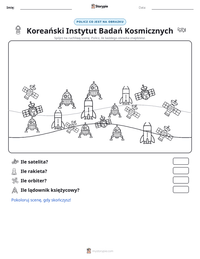 Podgląd drukowalnego arkusza ćwiczeń Koreański Instytut Badań Kosmicznych