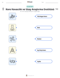 Kore Havacılık ve Uzay Araştırma Enstitüsü yazdırılabilir çalışma sayfası önizlemesi