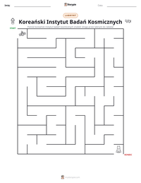 Podgląd drukowalnego arkusza ćwiczeń Koreański Instytut Badań Kosmicznych