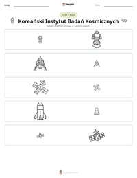 Podgląd drukowalnego arkusza ćwiczeń Koreański Instytut Badań Kosmicznych