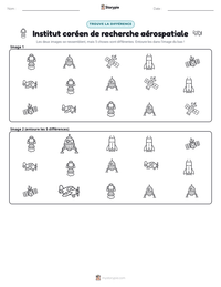 Aperçu de la feuille de travail imprimable Institut coréen de recherche aérospatiale