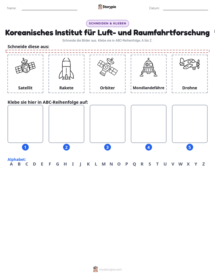 Schneiden & Einfügen Alphabet