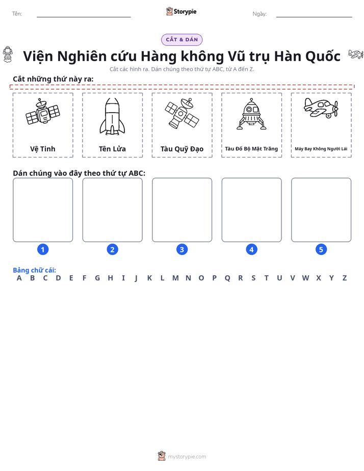 Cắt & Dán Chữ Cái