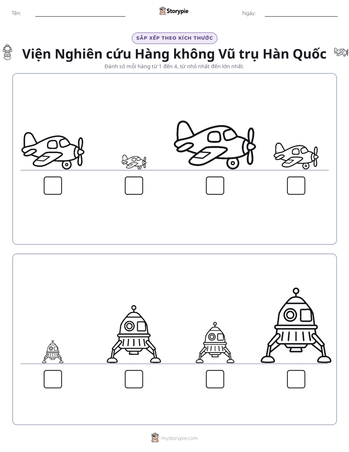 Thứ Tự Kích Thước