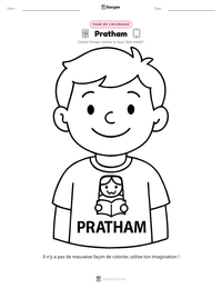 Aperçu de la feuille de travail imprimable Pratham