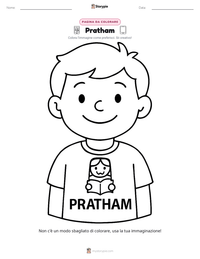 Anteprima della scheda stampabile di Pratham