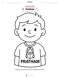 Pratham yazdırılabilir çalışma sayfası önizlemesi