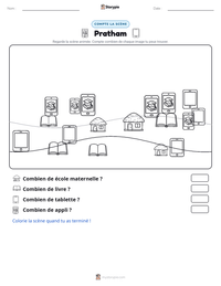 Aperçu de la feuille de travail imprimable Pratham