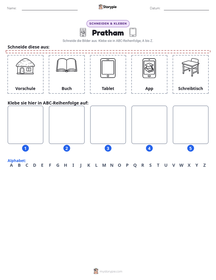 Schneiden & Einfügen Alphabet