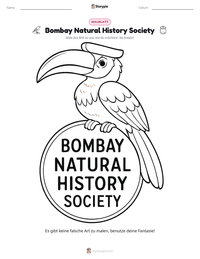 Bombay Natural History Society druckbare Arbeitsblatt Vorschau