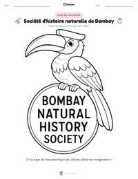 Aperçu de la feuille de travail imprimable Société d'histoire naturelle de Bombay