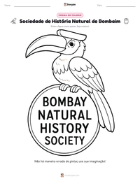 Prévia da folha de atividades imprimível Sociedade de História Natural de Bombaim
