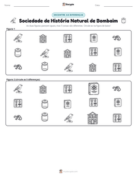 Prévia da folha de atividades imprimível Sociedade de História Natural de Bombaim