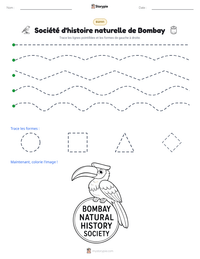 Aperçu de la feuille de travail imprimable Société d'histoire naturelle de Bombay