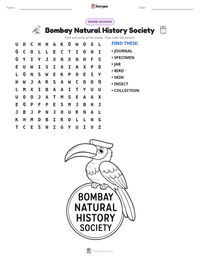 Bombay Natural History Society printable worksheet preview
