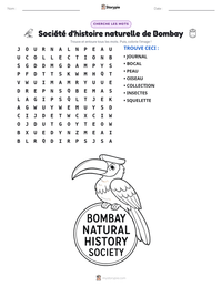 Aperçu de la feuille de travail imprimable Société d'histoire naturelle de Bombay