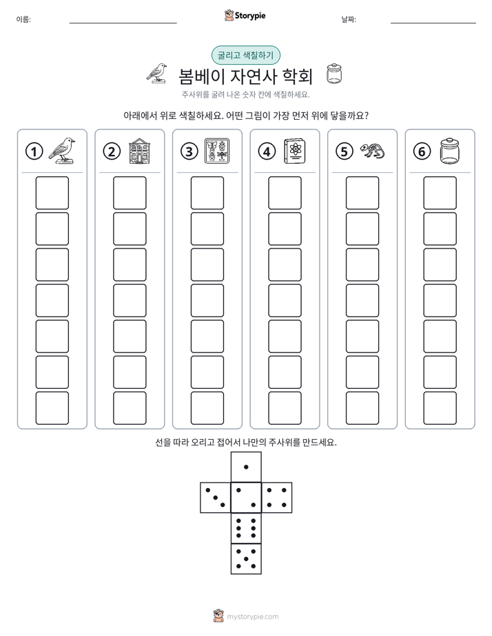 롤 & 색칠하기