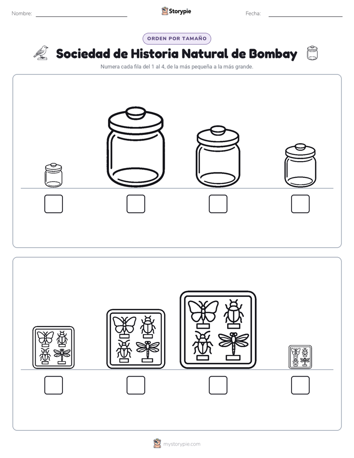 Orden de Tamaños