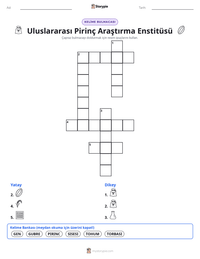 Uluslararası Pirinç Araştırma Enstitüsü yazdırılabilir çalışma sayfası önizlemesi