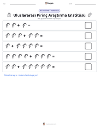 Uluslararası Pirinç Araştırma Enstitüsü yazdırılabilir çalışma sayfası önizlemesi
