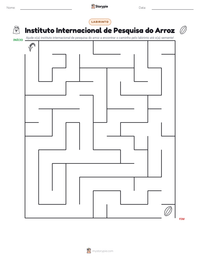 Prévia da folha de atividades imprimível Instituto Internacional de Pesquisa do Arroz