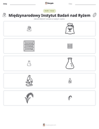 Podgląd drukowalnego arkusza ćwiczeń Międzynarodowy Instytut Badań nad Ryżem