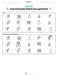 Internationales Reisforschungsinstitut druckbare Arbeitsblatt Vorschau