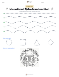 Internationaal Rijstonderzoeksinstituut afdrukbare werkblad voorbeeld
