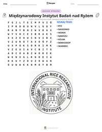 Podgląd drukowalnego arkusza ćwiczeń Międzynarodowy Instytut Badań nad Ryżem
