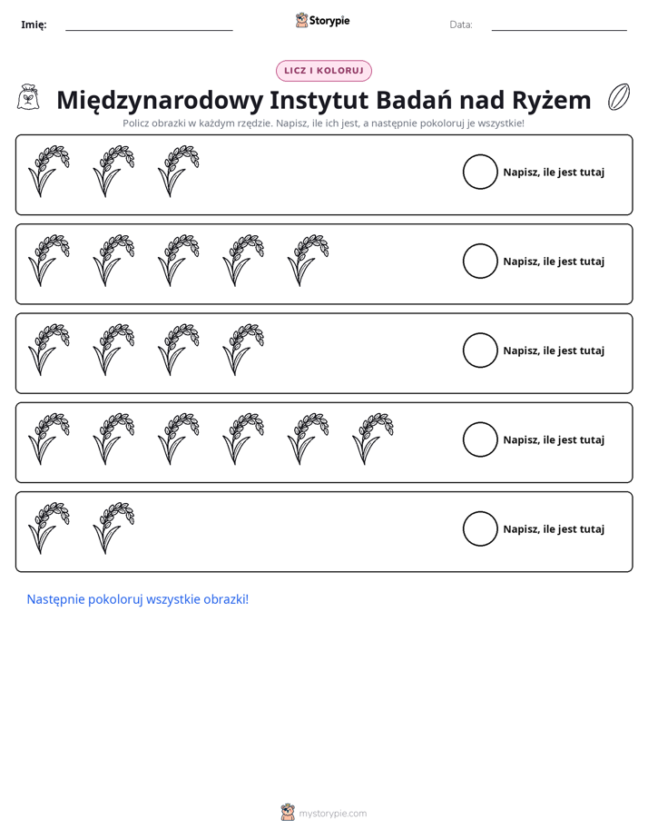 Liczenie i Kolorowanie
